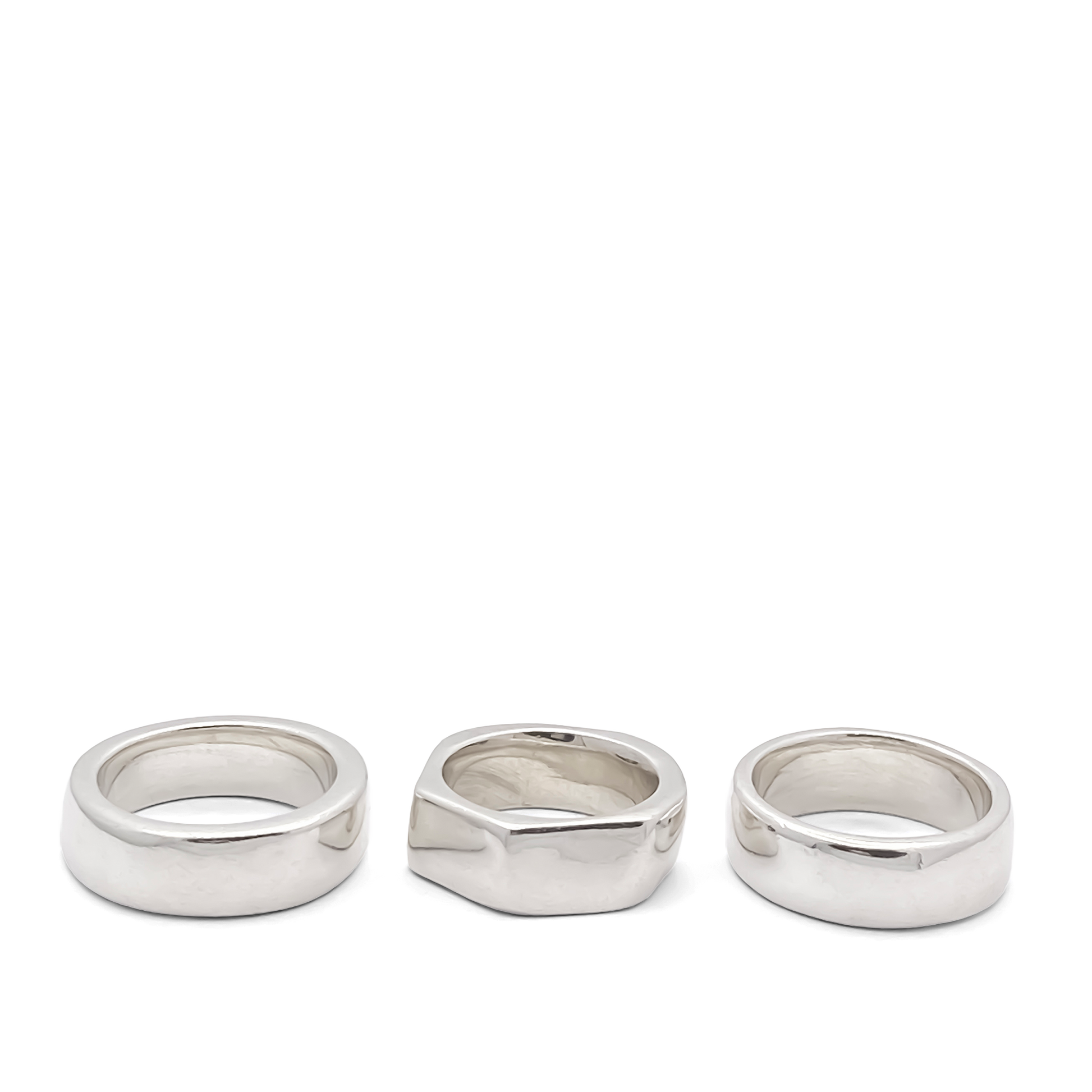 Moca Jewellery Darling textured band ring slim delicate minimal gold silver free shipping in three styles