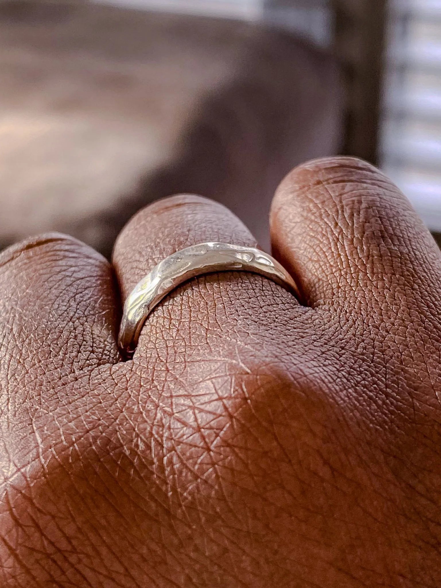 Darling Textured Band Ring luxury artisan ring in premium metal, stunning finish, styled view