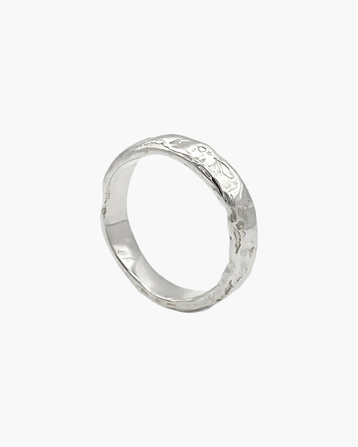 Darling Textured Band Ring in sterling silver