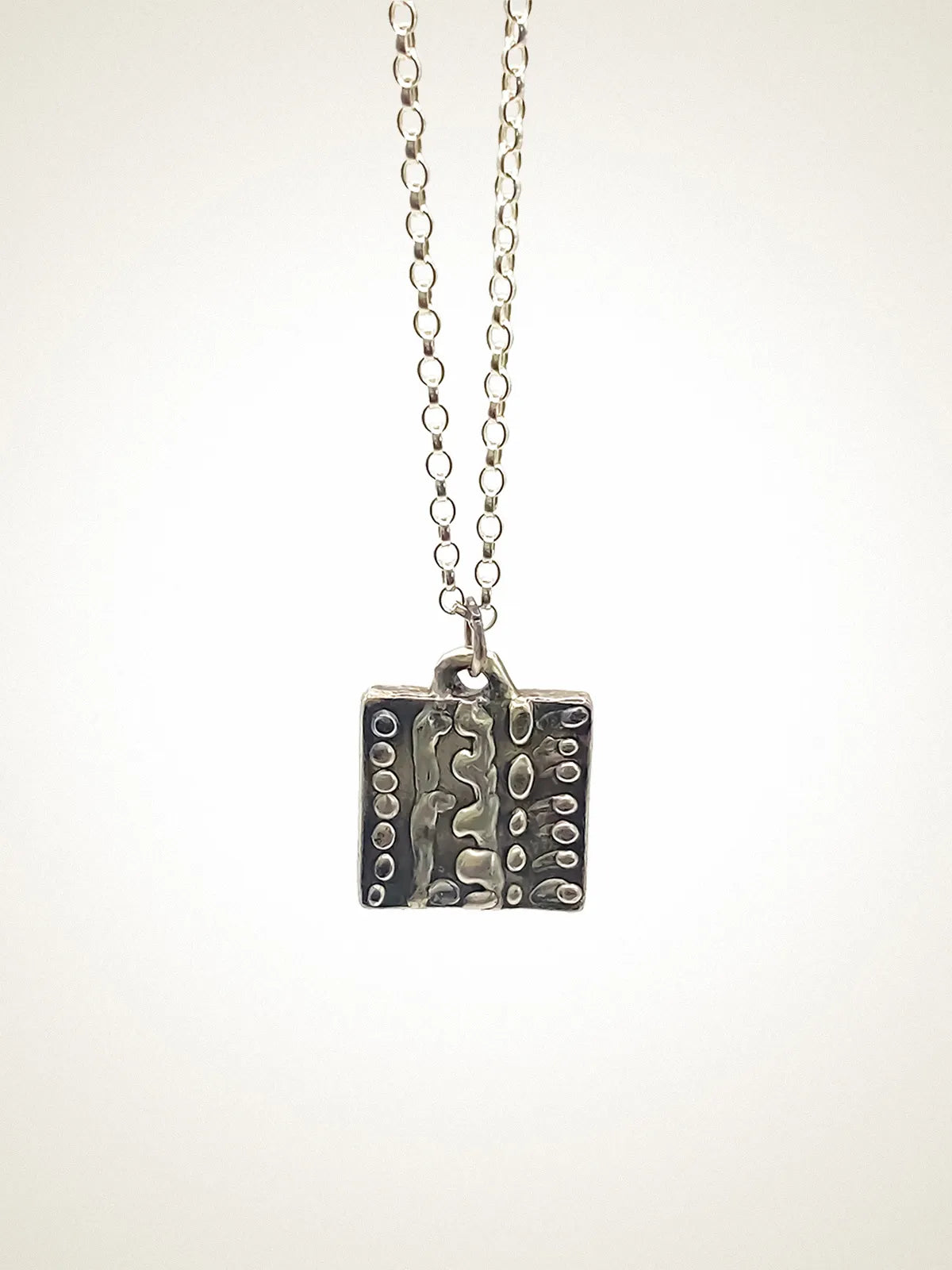 Handcrafted Dotty Necklace in Sterling silver, artisan jewelry, elegant design