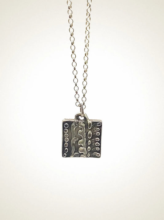 Handcrafted Dotty Necklace in Sterling silver, artisan jewelry, elegant design