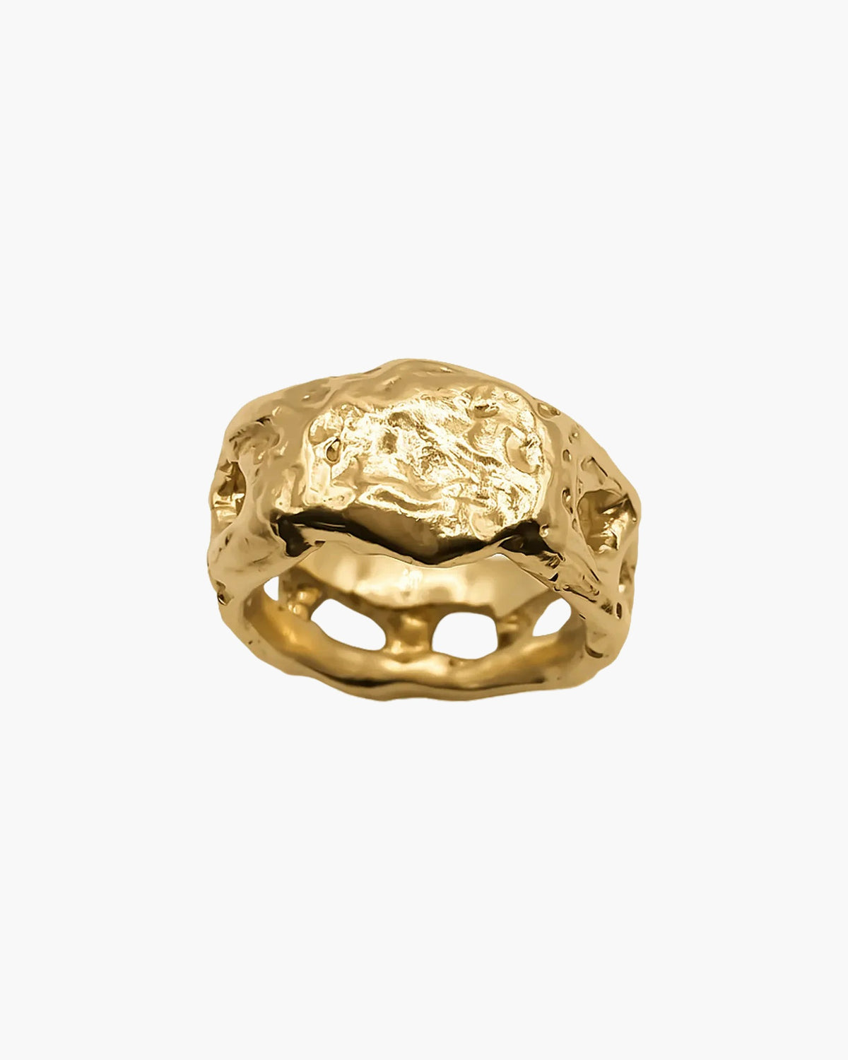Gold vermeil Eclipse Cutout Ring, front view