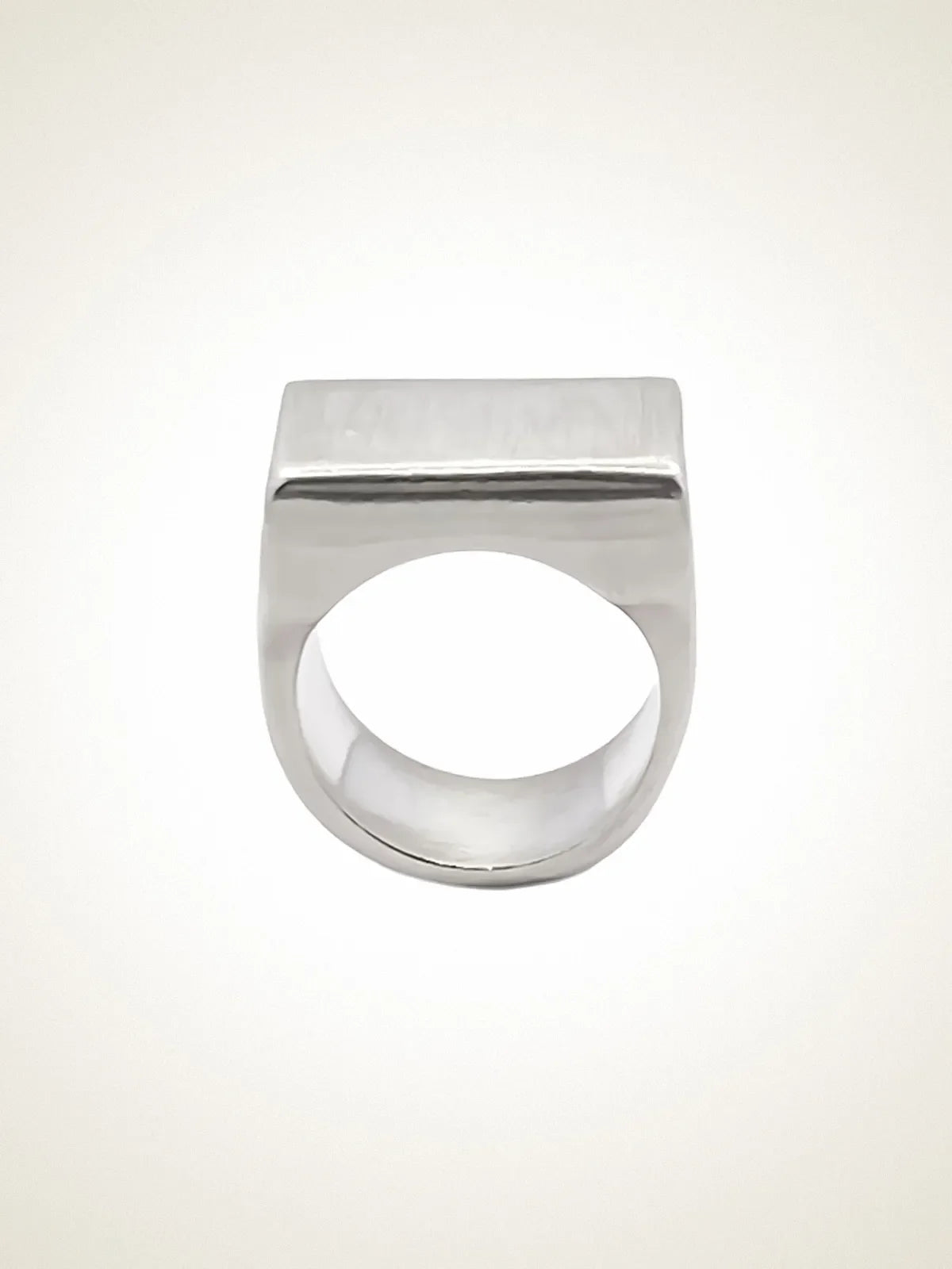 Handcrafted Endless Signet Ring in Sterling silver, artisan jewelry, geometric design