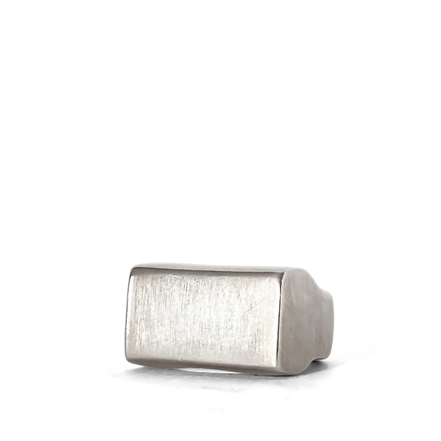 MOCA Jewellery silver Endless Signet Ring with satin texture in silver of gold