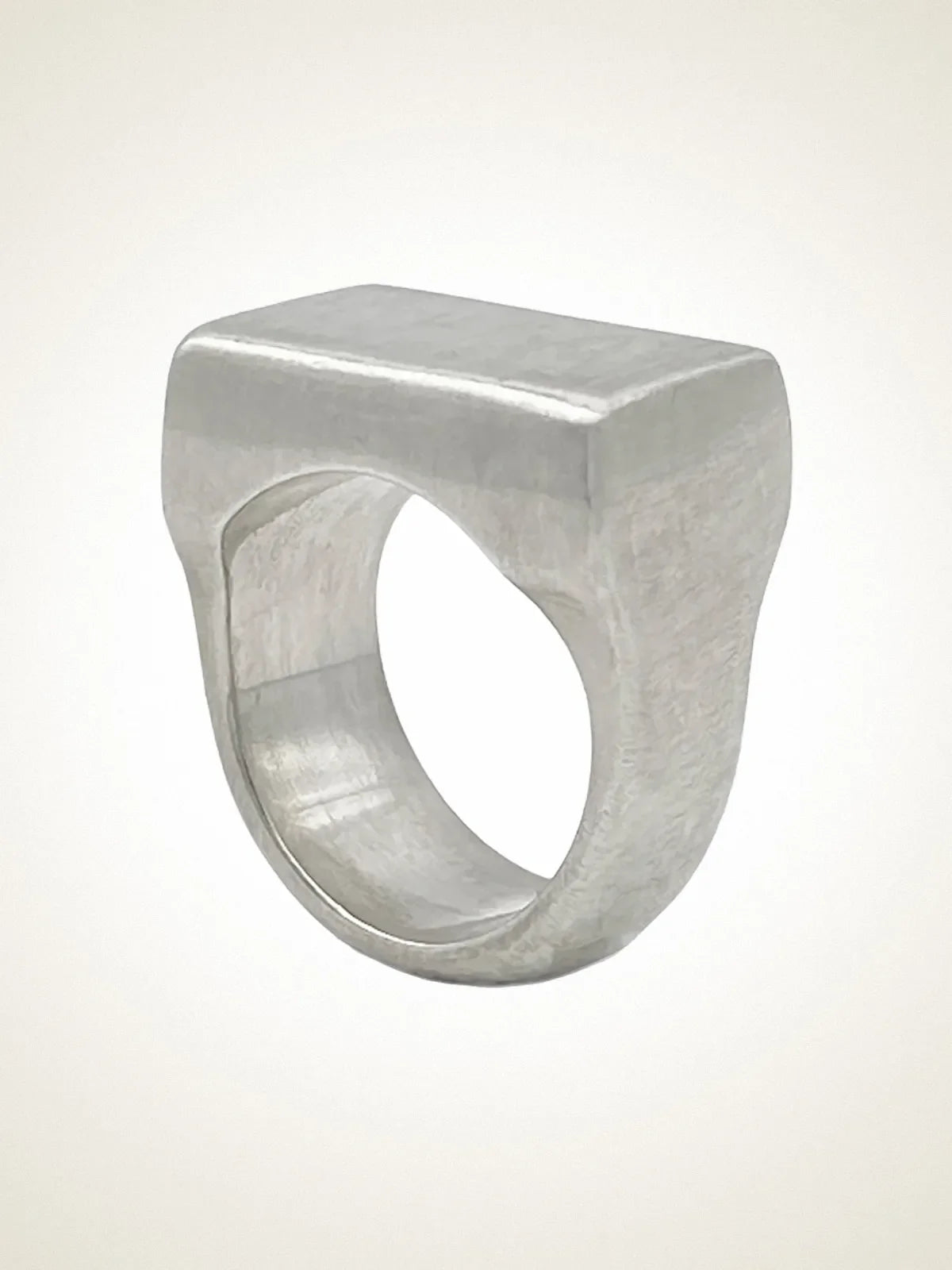 Designer Endless Signet Ring in Sterling silver, handmade jewelry, timeless design, alternate angle