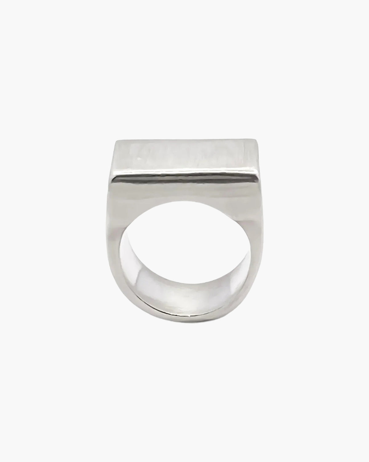 Handcrafted Endless Signet Ring in Sterling silver, artisan jewelry, geometric design