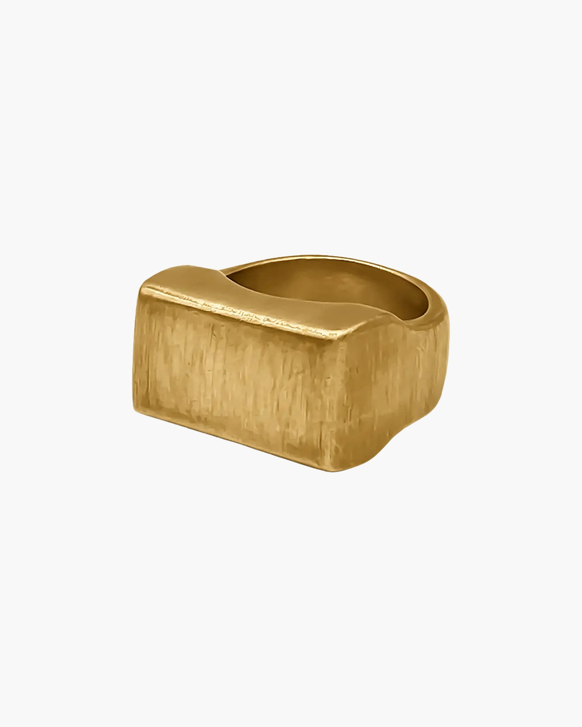 Handmade Endless Signet Ring luxury jewelry, Sterling silver, modern style, front view