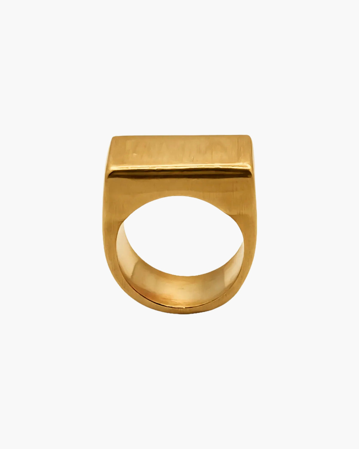 Endless Signet Ring unique handcrafted ring, 18ct Gold Vermeil, statement piece, product detail