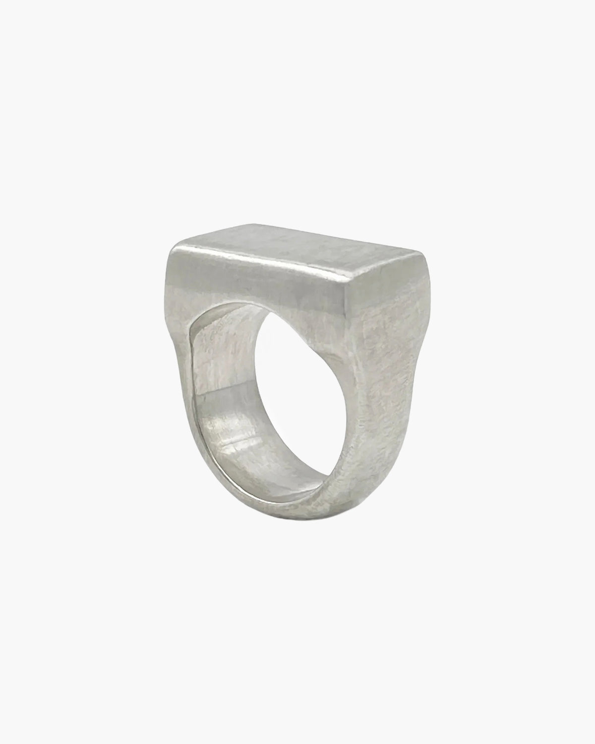 Designer Endless Signet Ring in Sterling silver, handmade jewelry, timeless design, alternate angle