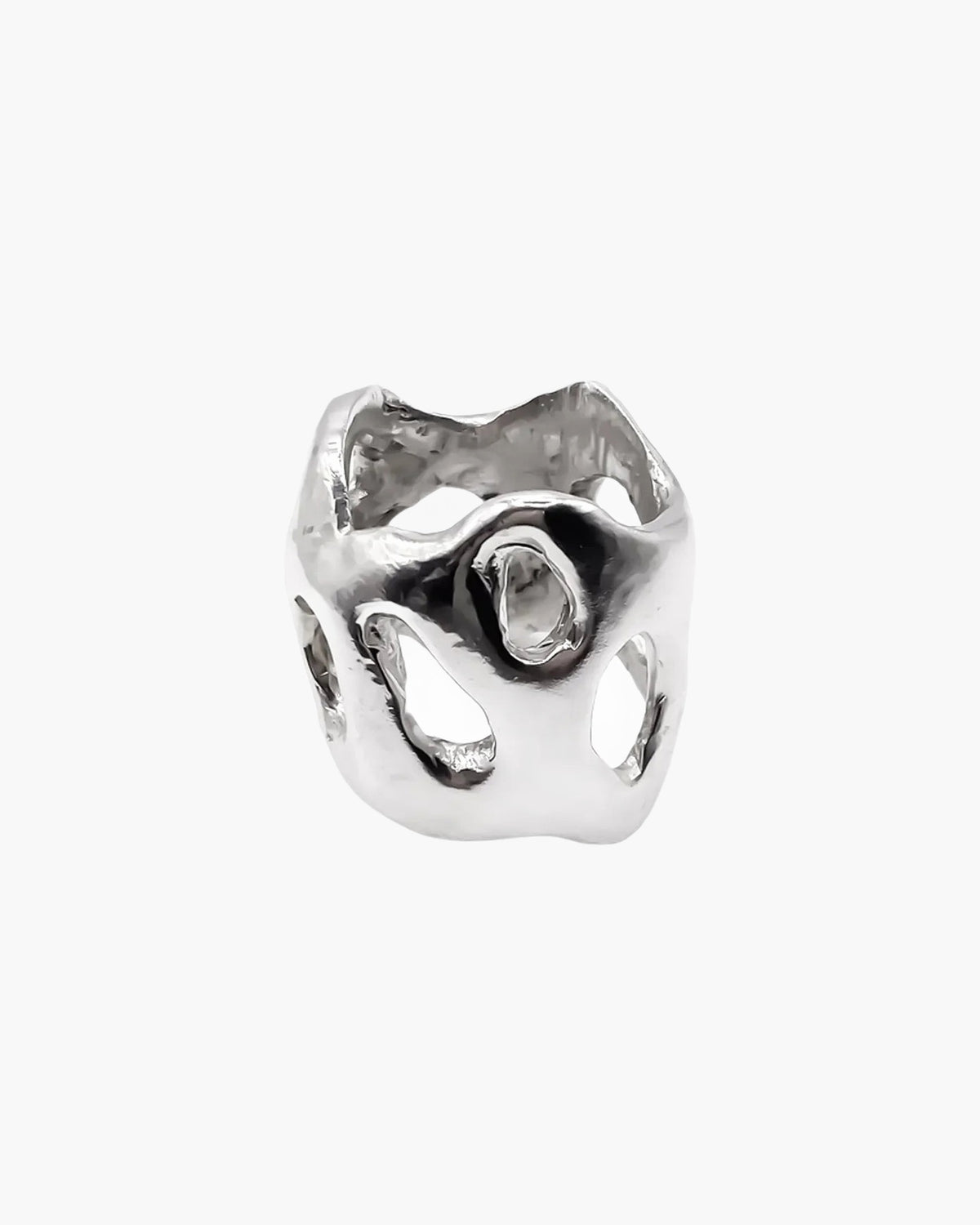 Sterling silver Fence Ring from above
