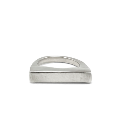 Flat ring gold silver free shipping sleek ring designed with a modern minimalist look