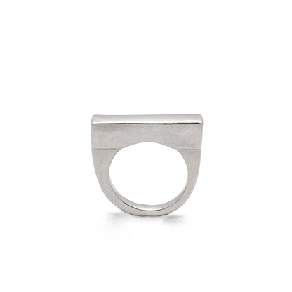 Moca Jewellery flat ring gold silver free shipping sleek ring with modern design and polished finish