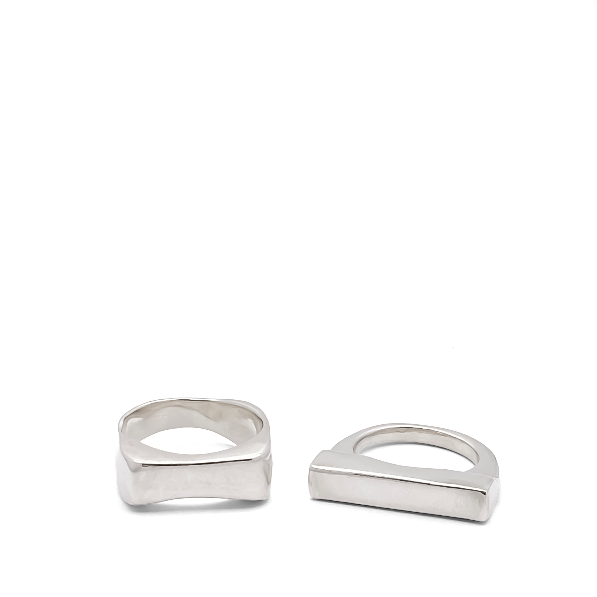 Moca Jewellery flat ring gold silver free shipping sleek ring showcasing modern design and minimalist style