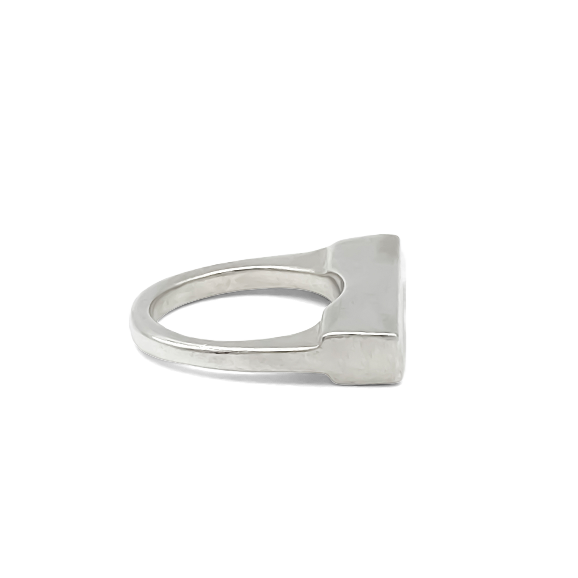 Sleek flat ring in silver by Moca Jewellery with free shipping, showcasing modern design