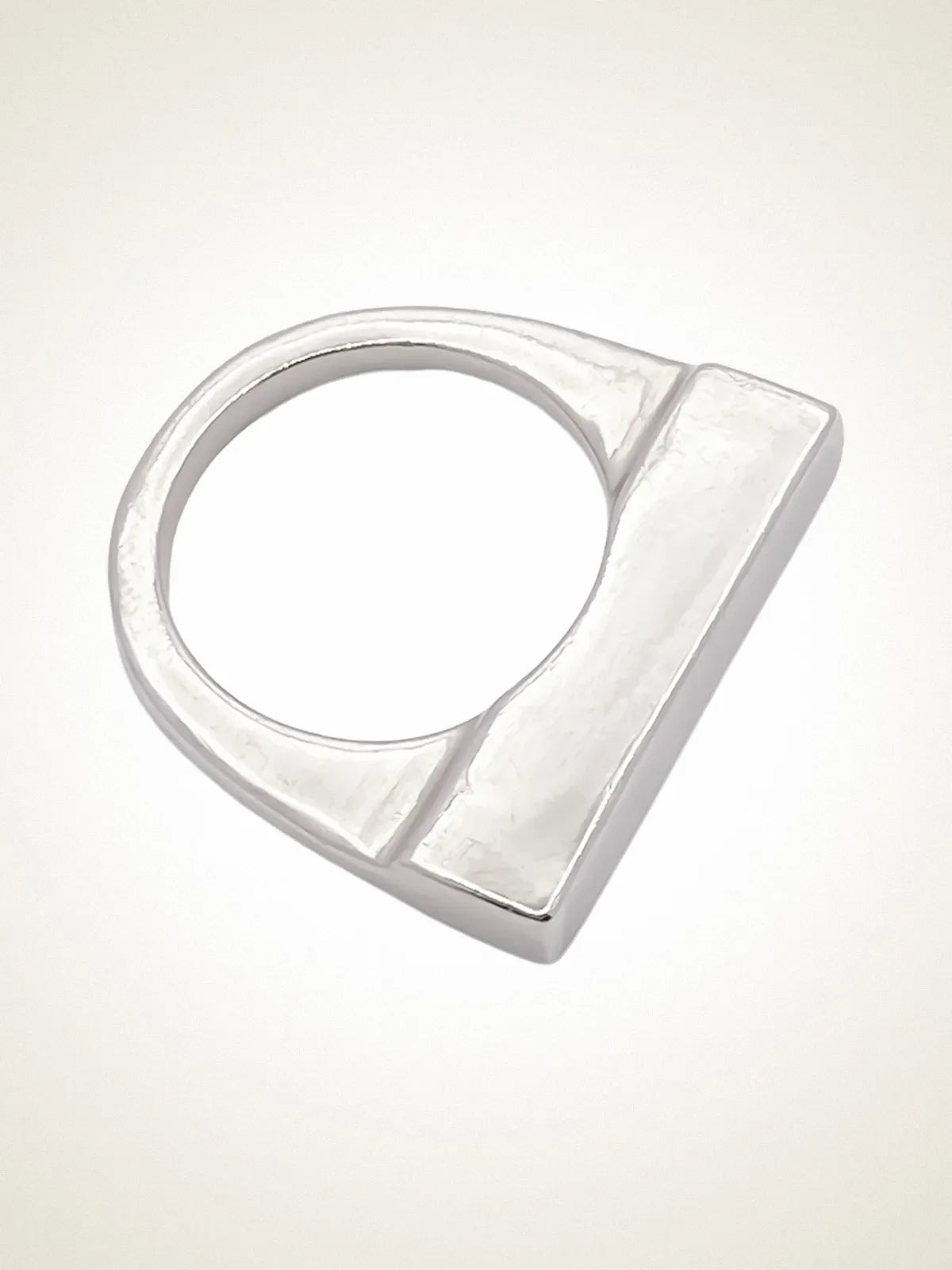 Flat Ring unique handcrafted ring, 18ct Gold Vermeil, beautiful craftsmanship, product detail