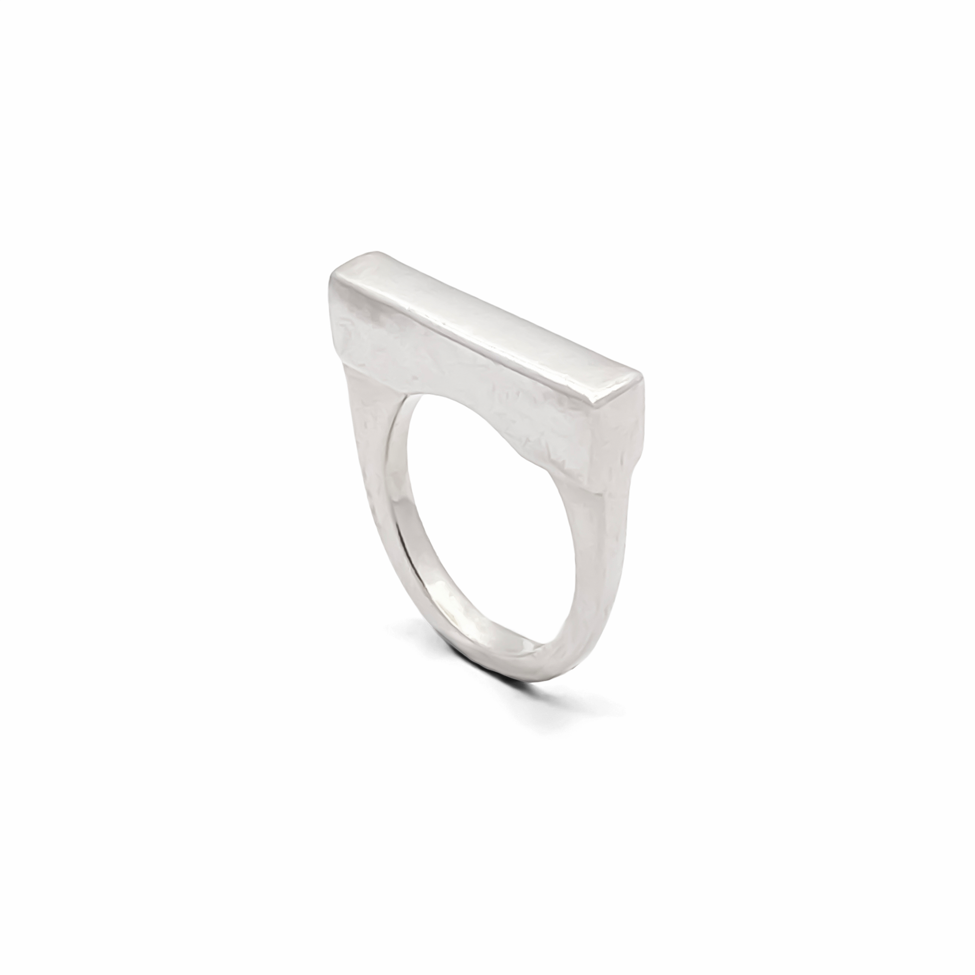 Sleek flat ring gold silver with modern design from Moca Jewellery, featuring free shipping.