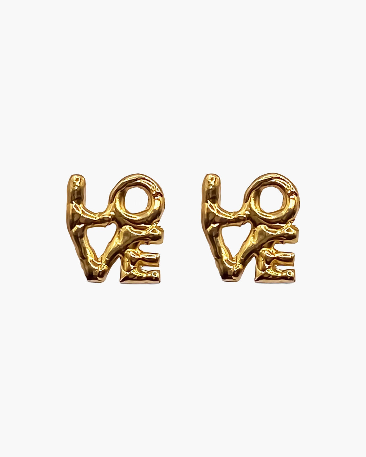 Pair of gold vermeil LOVE earrings