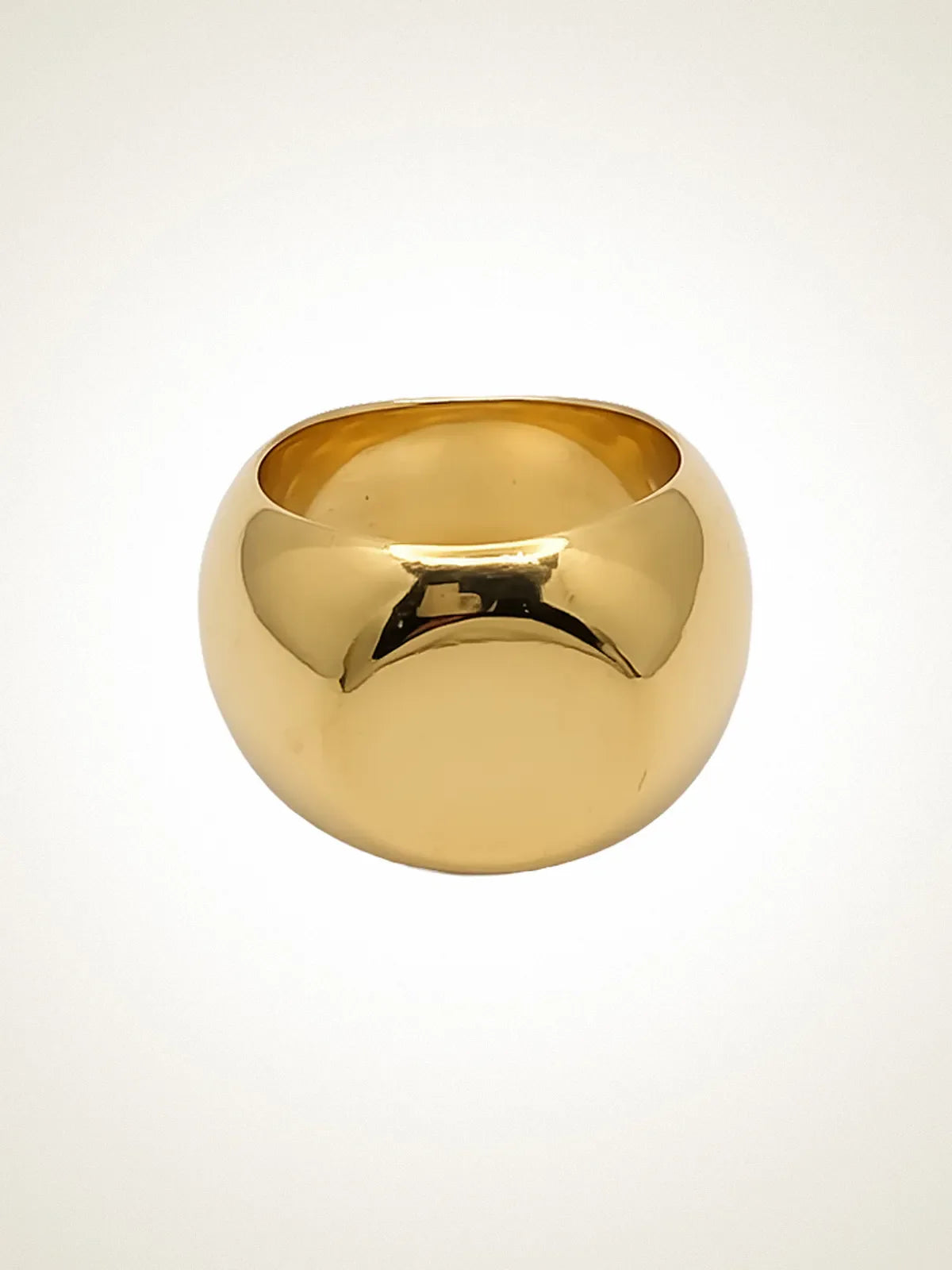 Designer Round Signet Ring in Sterling silver, handmade jewelry, timeless design, alternate angle