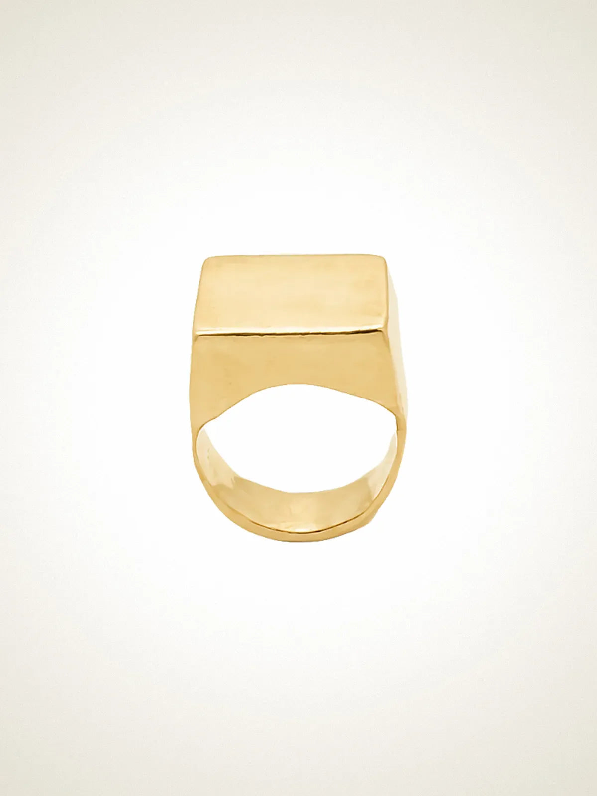 Small Square Signet Ring artisan crafted ring in premium metal, clean lines, lifestyle shot