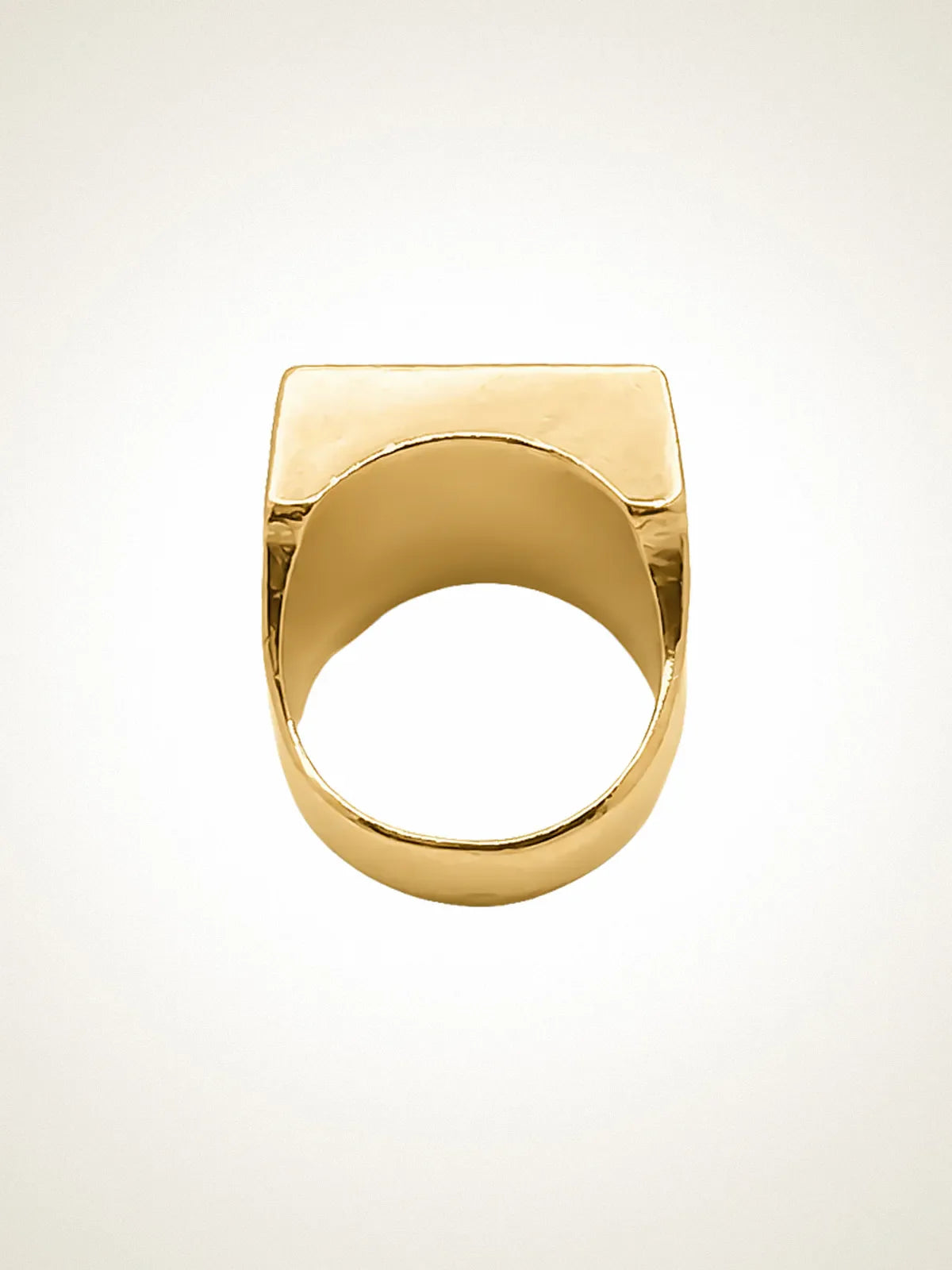 Square Signet Ring artisan crafted ring in premium metal, clean lines, lifestyle shot