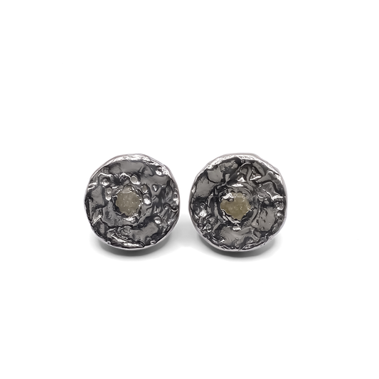 Grain Circle Stud Earrings elegant gemstones statement sleek textured delicate minimal gold or silver free shipping