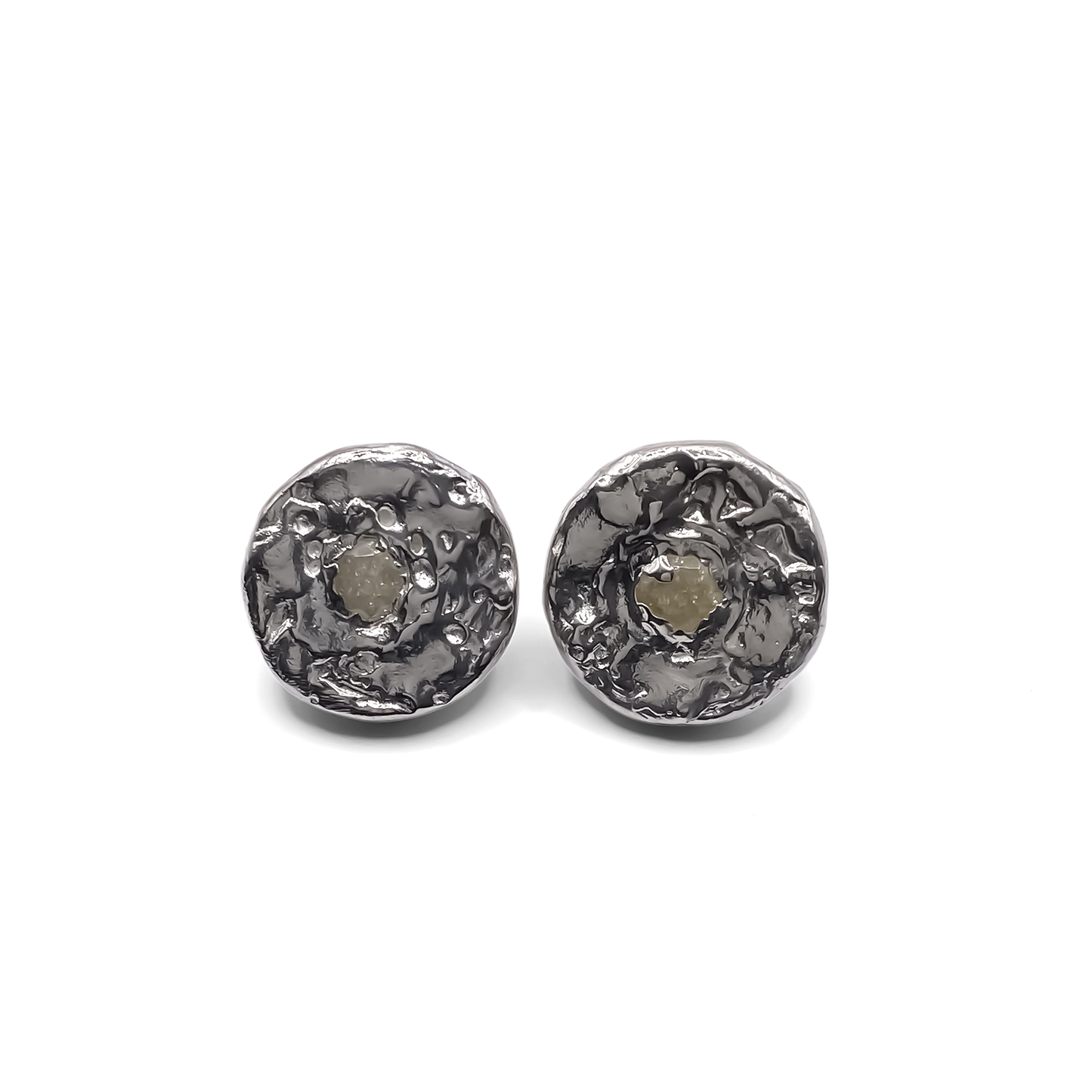 Grain Circle Stud Earrings elegant gemstones statement sleek textured delicate minimal gold or silver free shipping