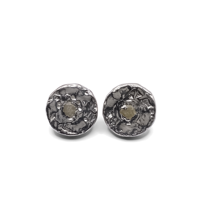 Grain Circle Stud Earrings elegant gemstones statement sleek textured delicate minimal gold or silver free shipping