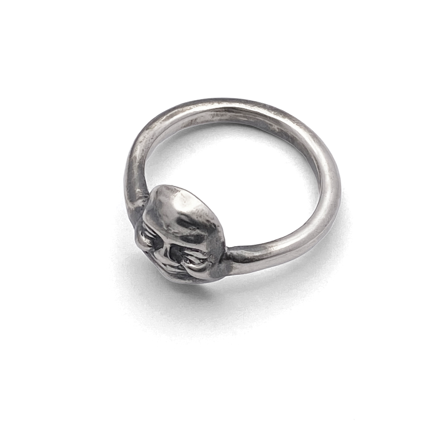 Moca Jewellery happy buddha face gold silver ring with a unique design and free shipping for spiritual style