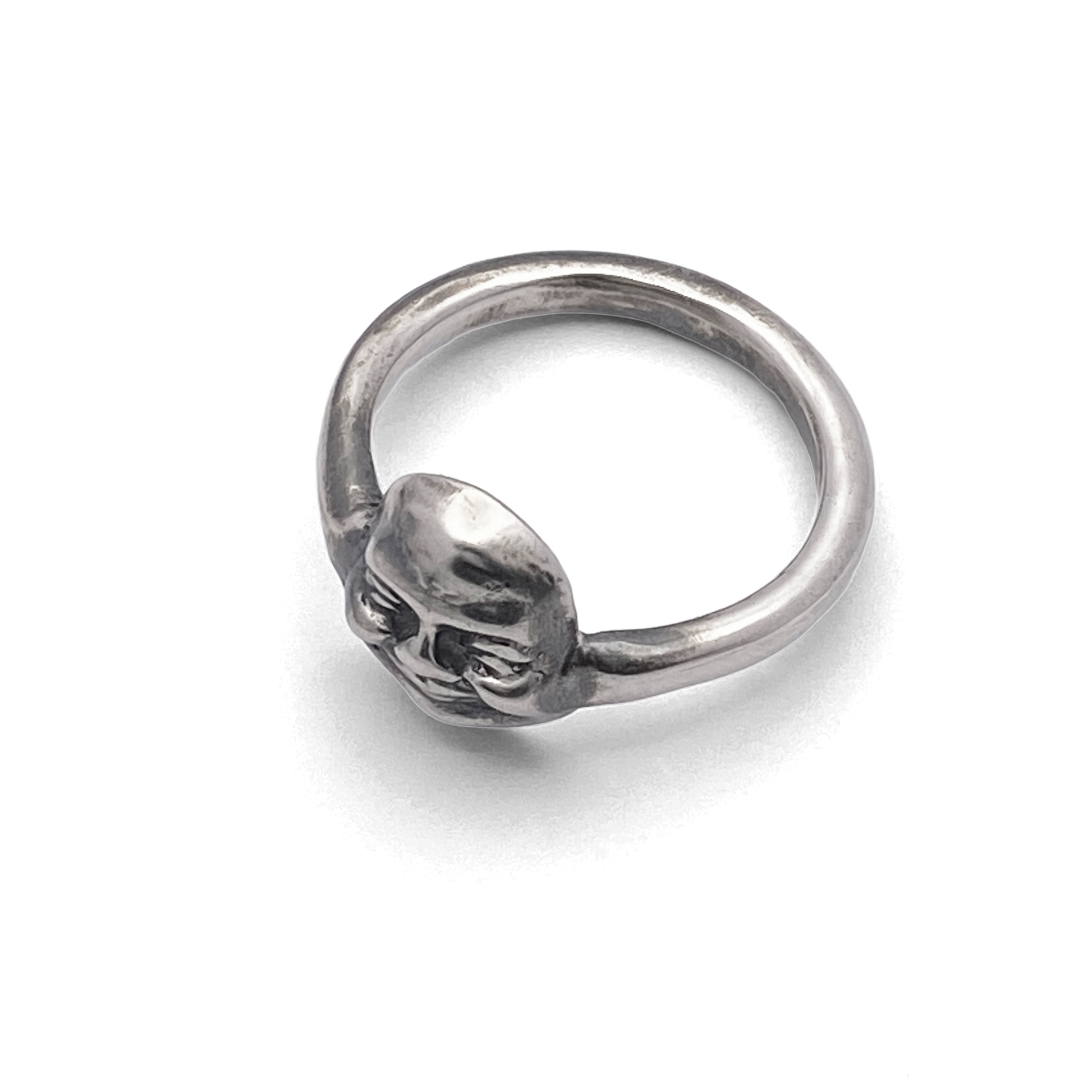 Moca Jewellery happy buddha face gold silver ring with a unique design and free shipping for spiritual style