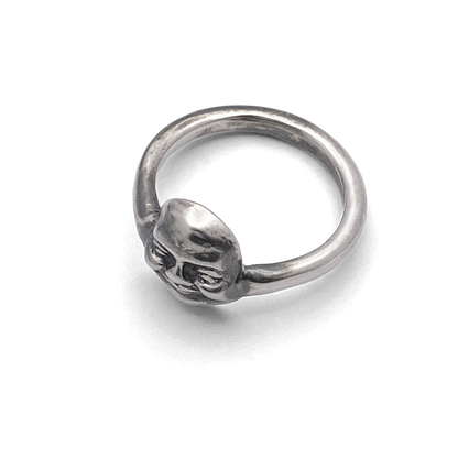 Moca Jewellery happy buddha face gold silver ring with a unique design and free shipping for spiritual style
