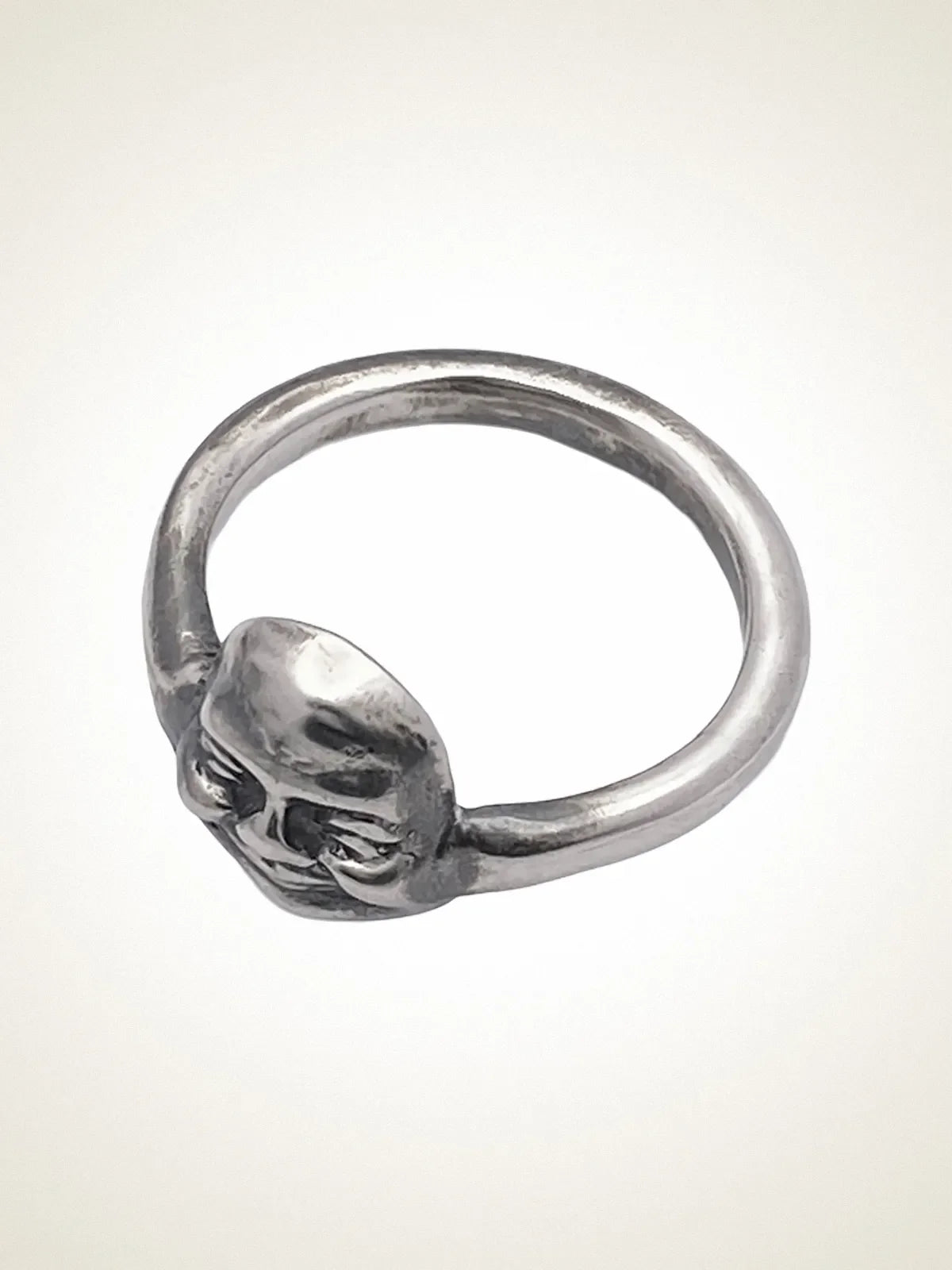 Buddha Finger Ring artisan designer ring in 18ct Gold Vermeil, sacred symbol, different perspective