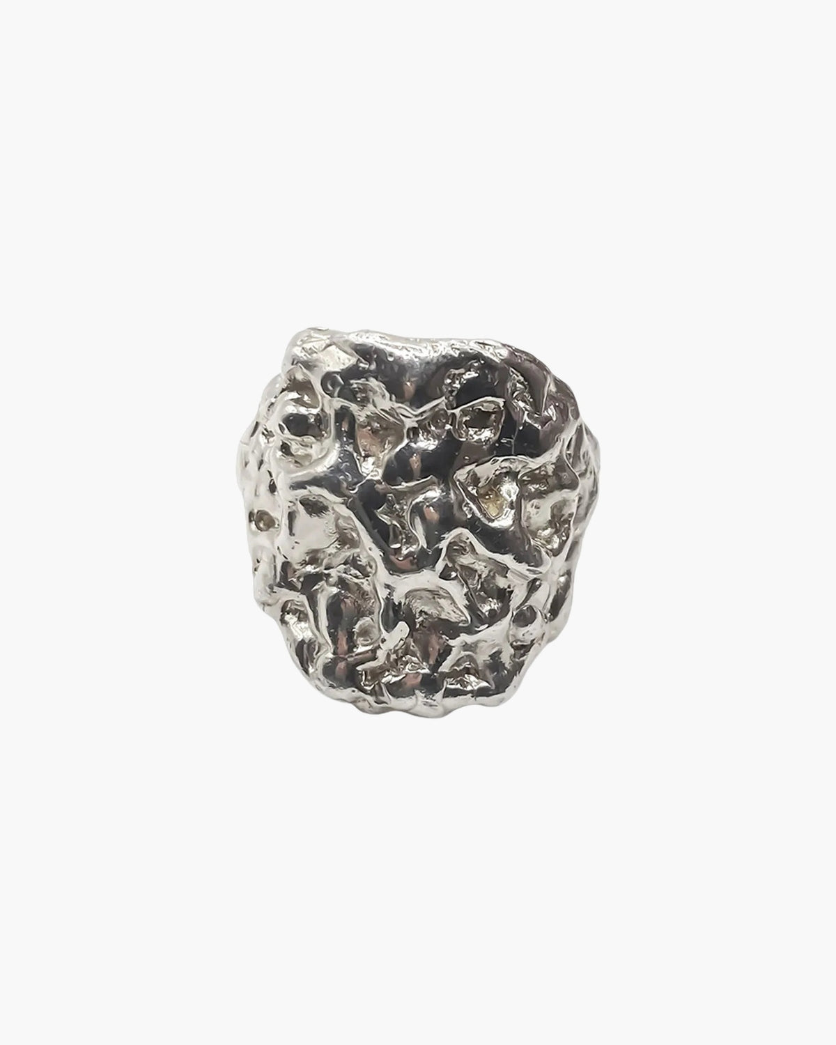 Premium Heather Ring handmade in Sterling silver, classic design, worn view