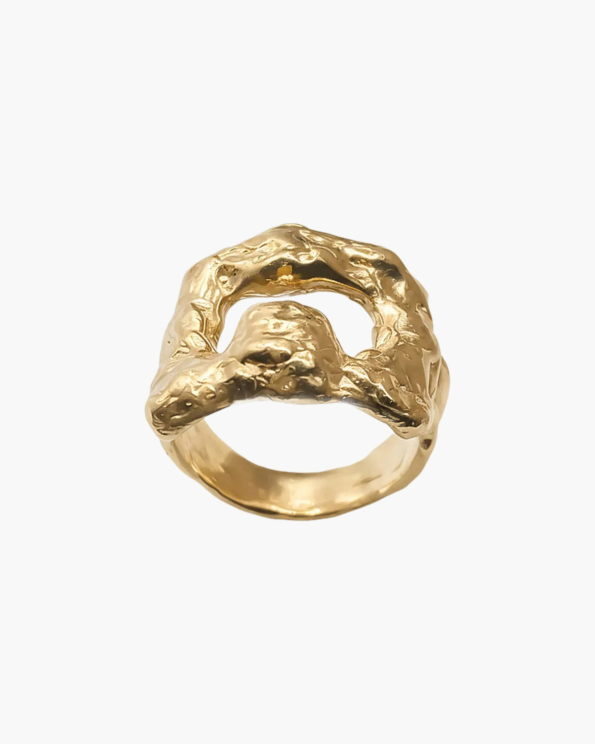 Mask Ring unique handcrafted ring, 18ct Gold Vermeil, beautiful craftsmanship, product detail