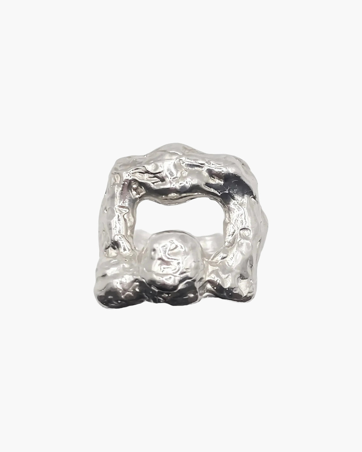 Handcrafted Mask Ring premium Sterling silver jewelry, graceful design, product shot