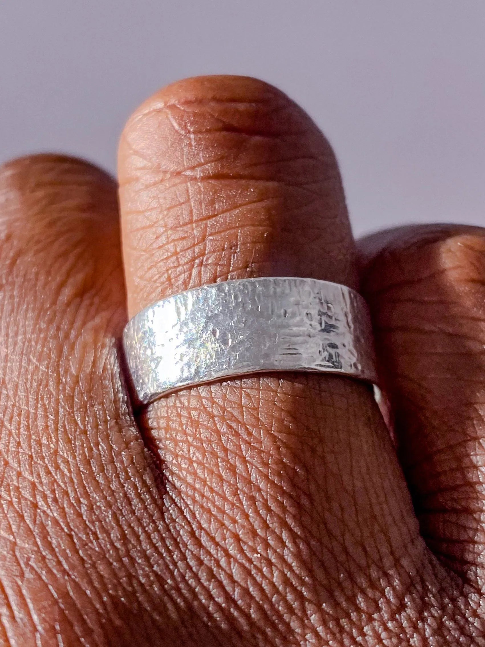 Premium May's Ring handmade in Sterling silver, classic design, worn view