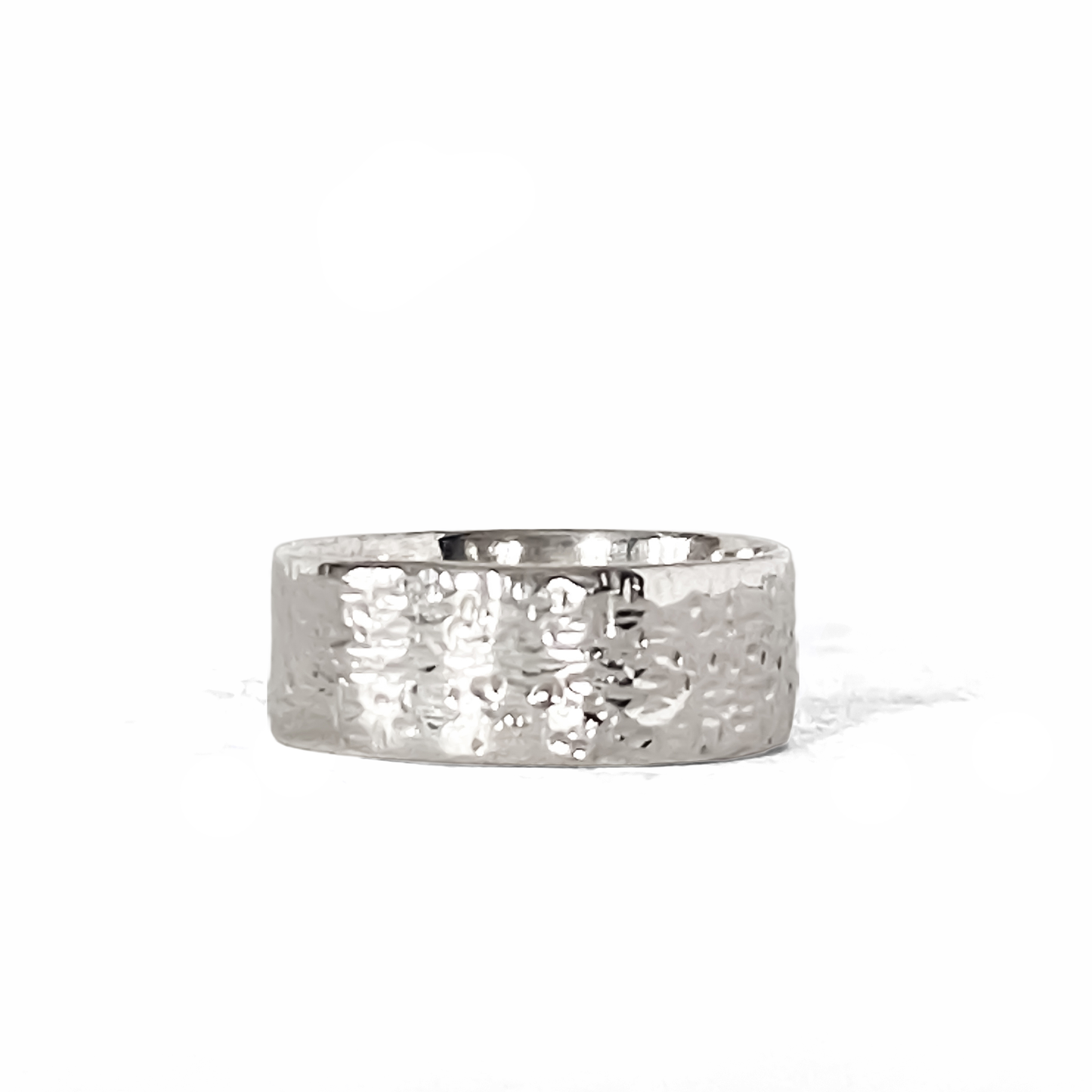 Moca Jewellery May's Ring with hammered texture, minimal design in gold or silver, offers free shipping