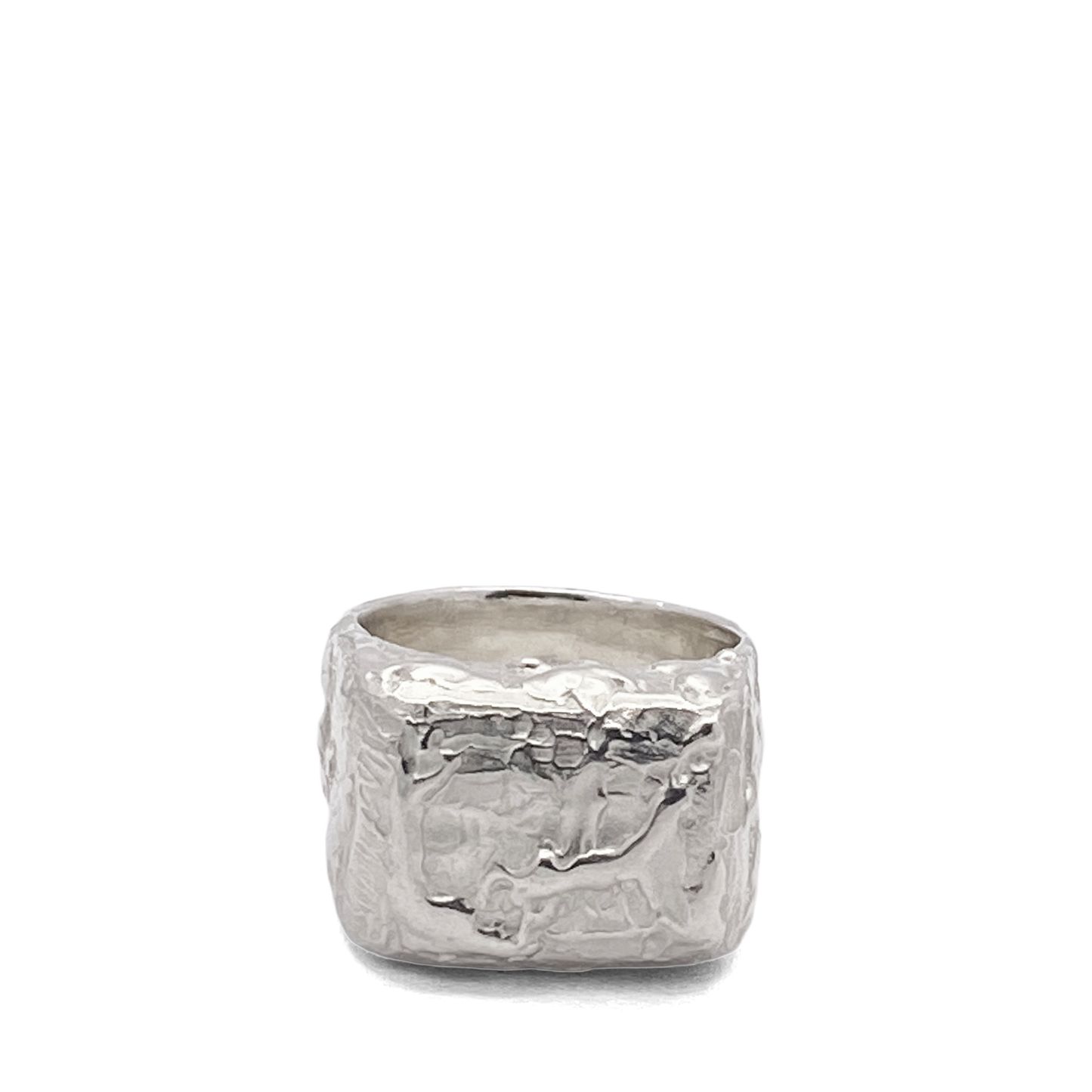 Moca Jewellery Molten Bubble Ring silver or gold free shipping unique texture elegant design