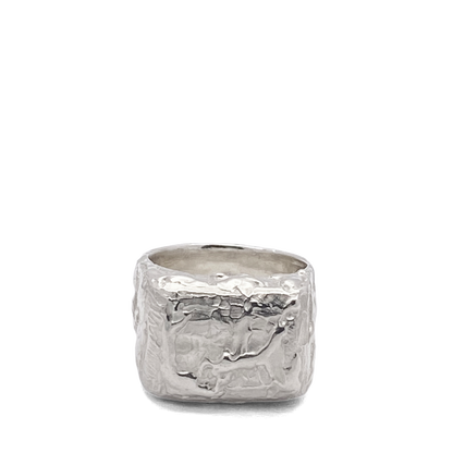 Moca Jewellery Molten Bubble Ring silver or gold free shipping unique texture elegant design