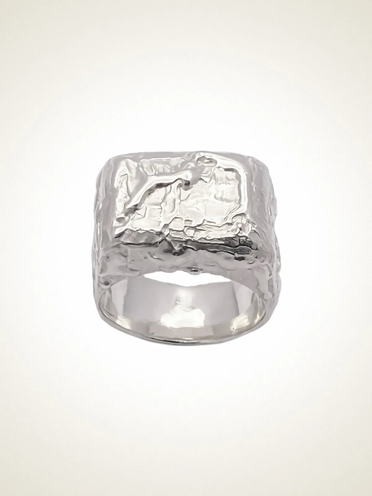 Molten Bubble Ring luxury artisan ring in 18ct Gold Vermeil, stunning finish, styled view