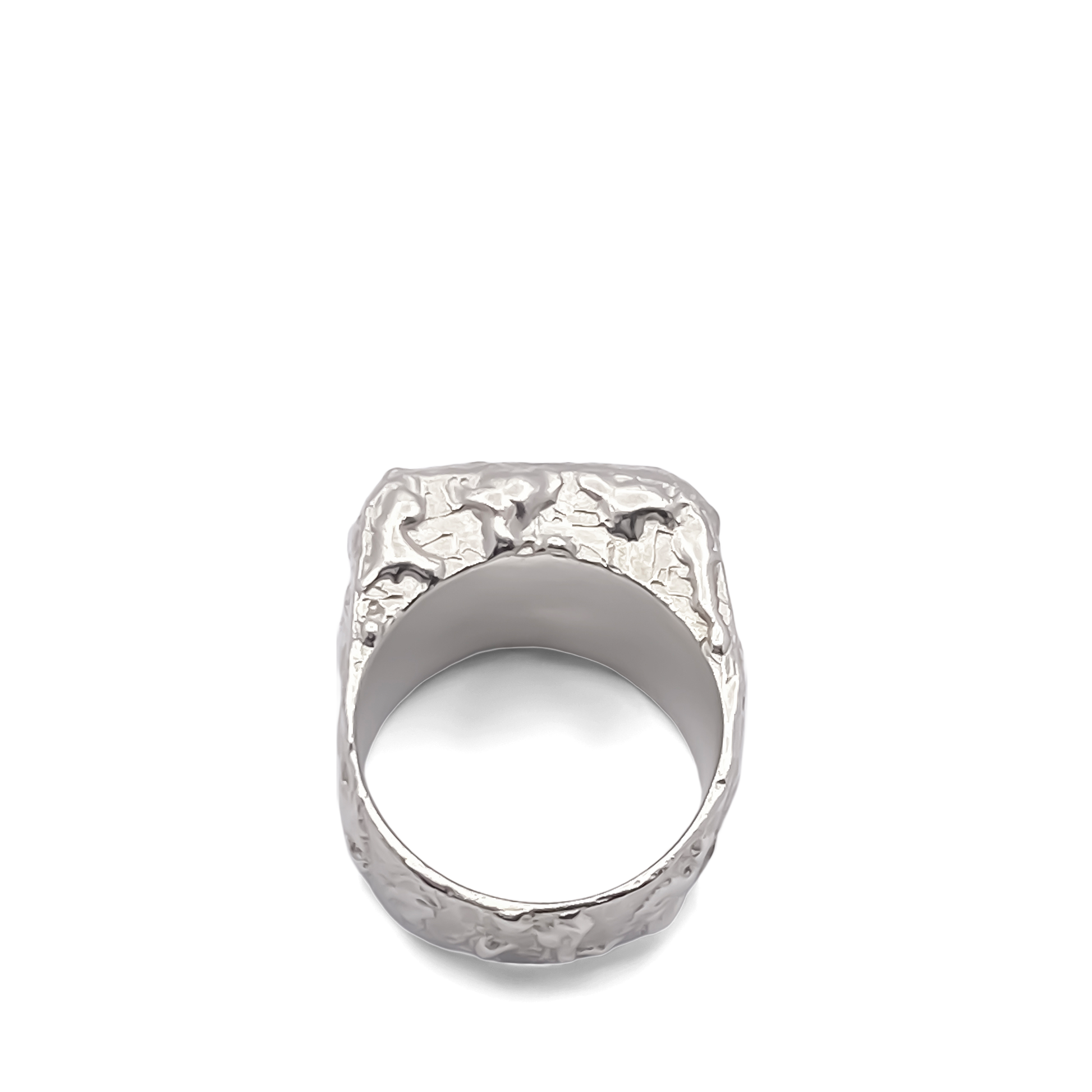 Moca Jewellery Molten Bubble Ring silver or gold free shipping unique texture with a bold design