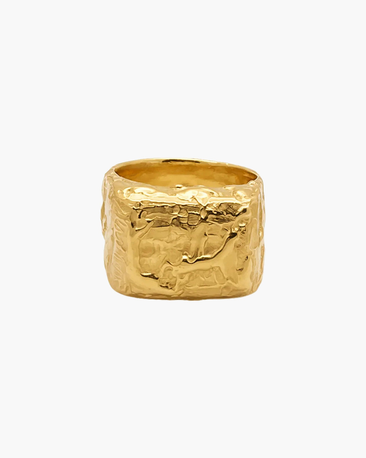 Molten Bubble Ring in 22ct gold vermeil