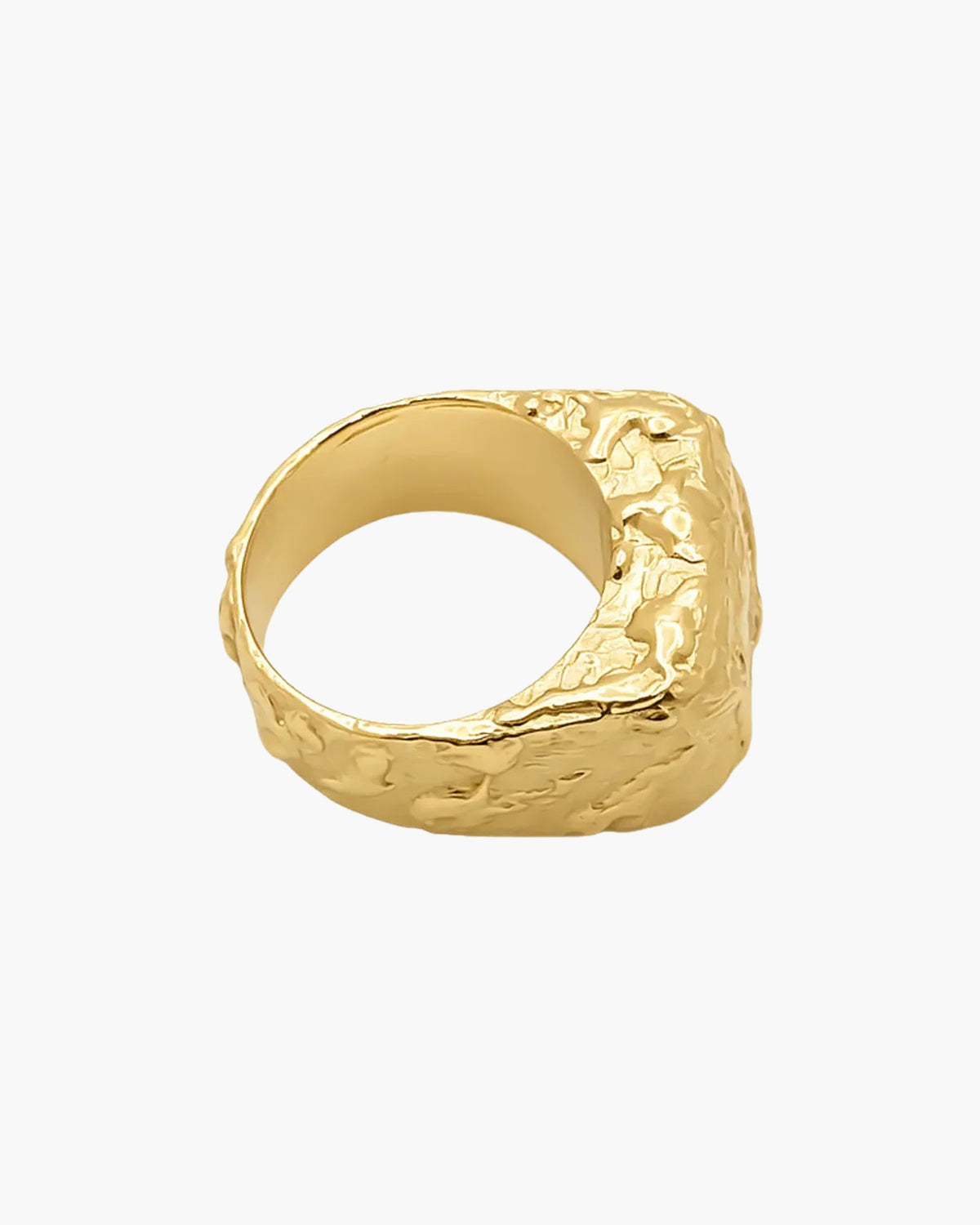 Gold vermeil Molten Bubble Ring, side view
