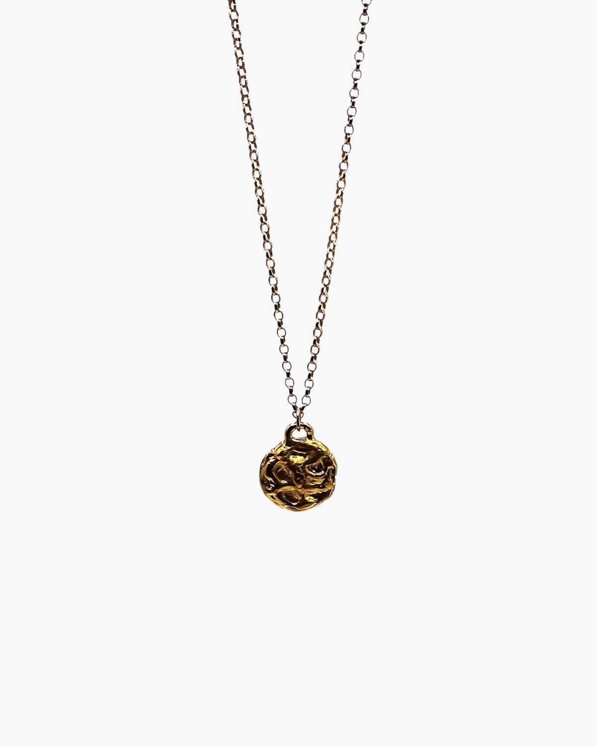 Gold vermeil Moon Chain Necklace, full chain
