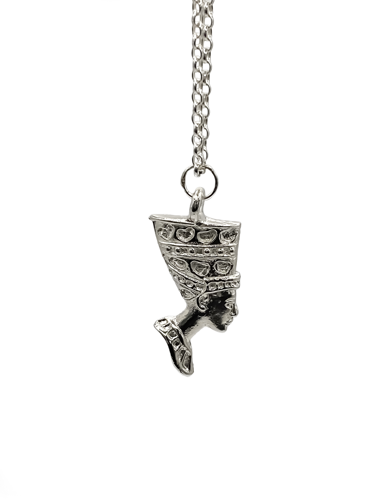 Queen Nefertiti Pendant queen oxidised Ancient Egyptian African gold or silver free shipping