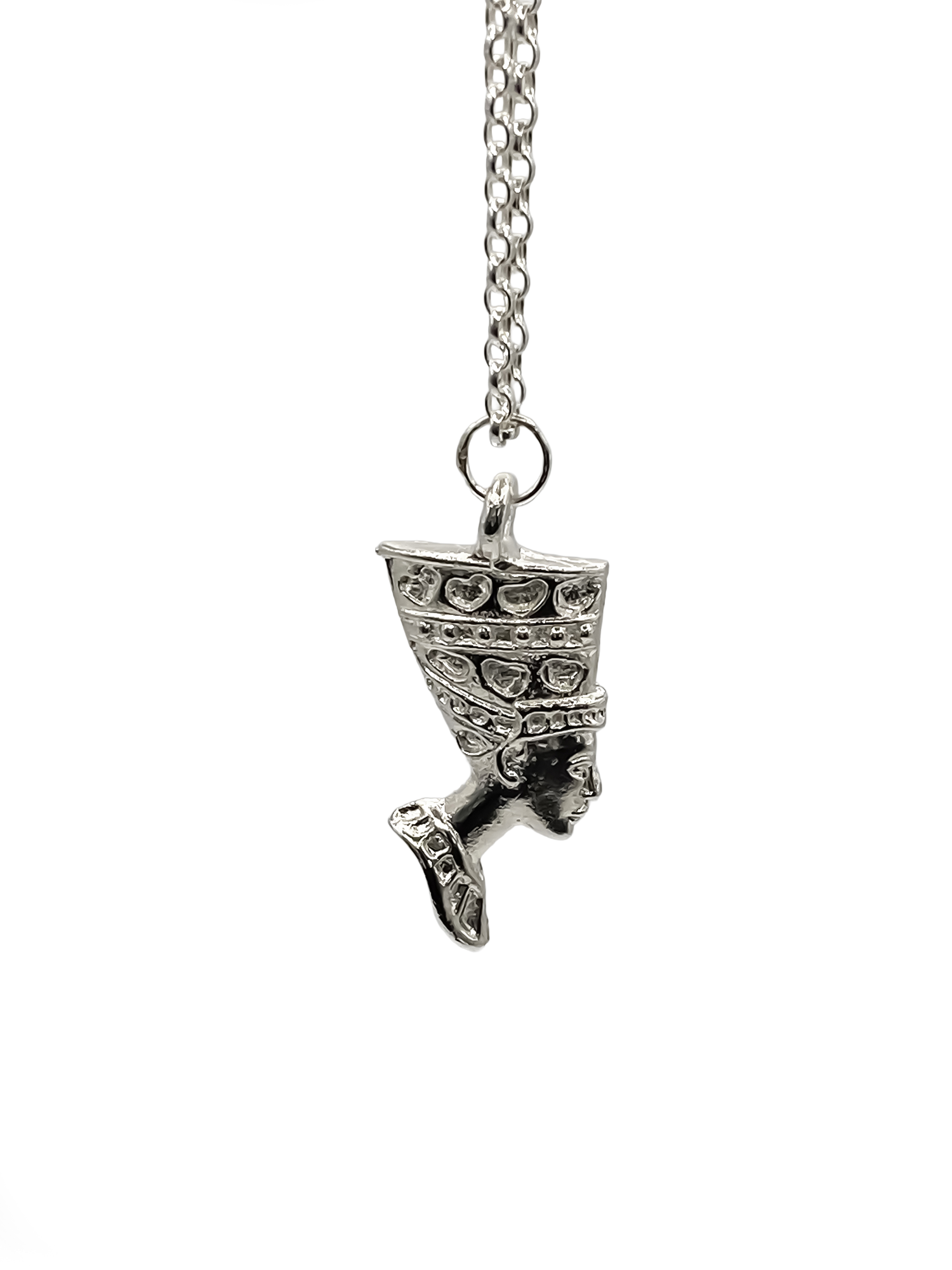 Queen Nefertiti Pendant queen oxidised Ancient Egyptian African gold or silver free shipping