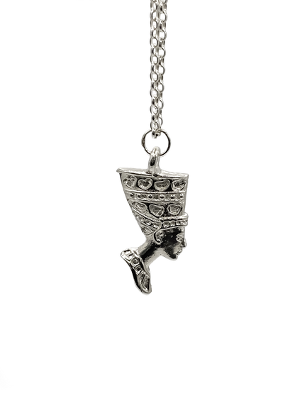Queen Nefertiti Pendant queen oxidised Ancient Egyptian African gold or silver free shipping