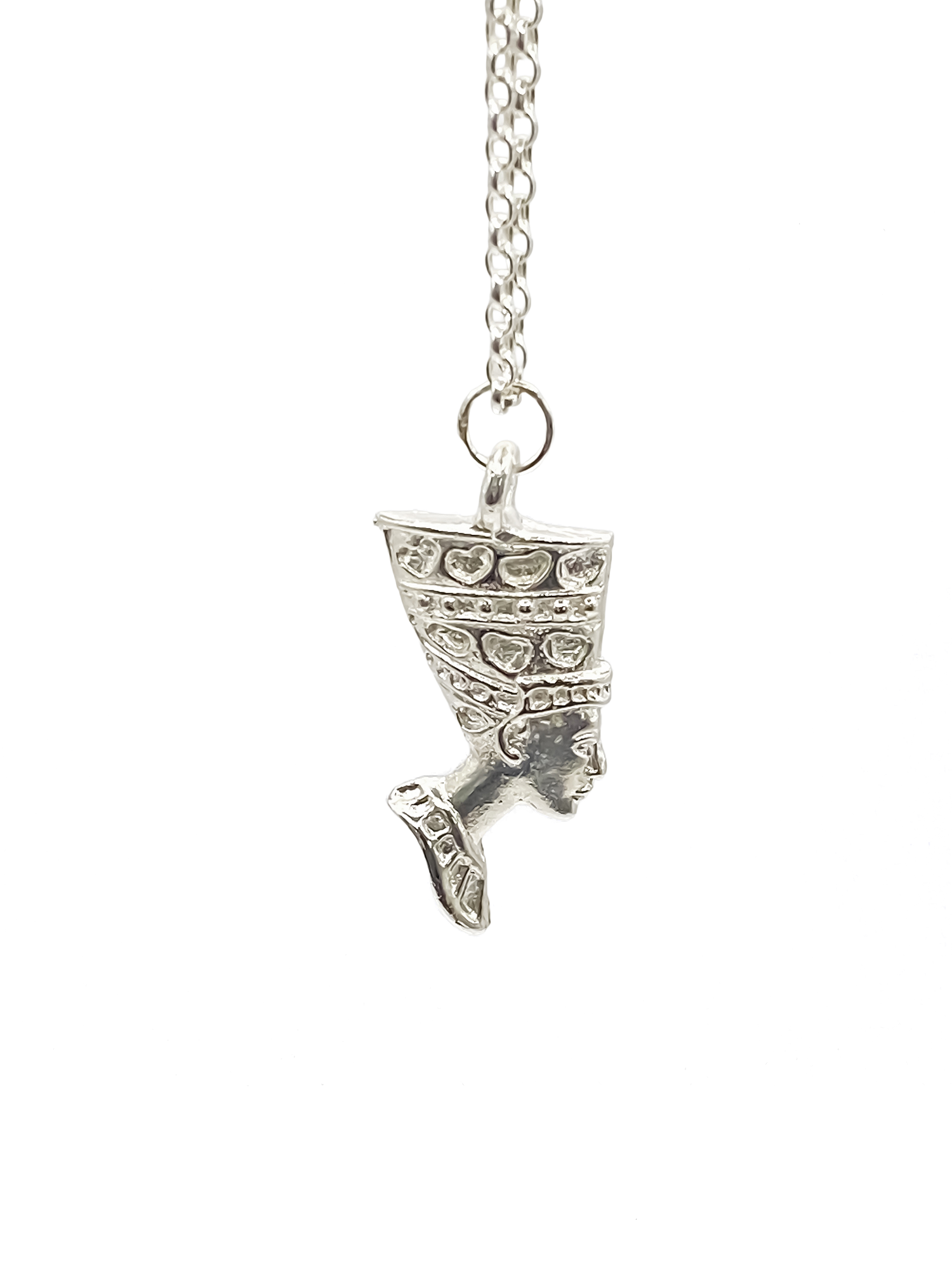 Queen Nefertiti profile Pendant Ancient Egyptian African gold or silver free shipping