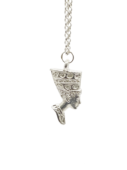 Queen Nefertiti profile Pendant Ancient Egyptian African gold or silver free shipping