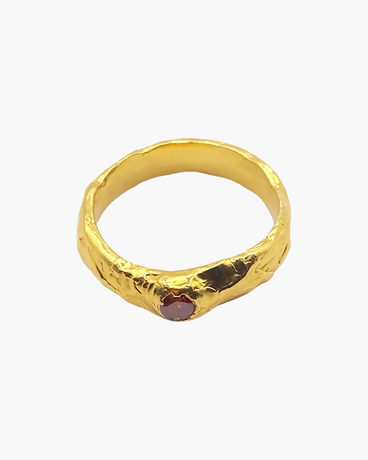 Gold vermeil Obi Ring, side view