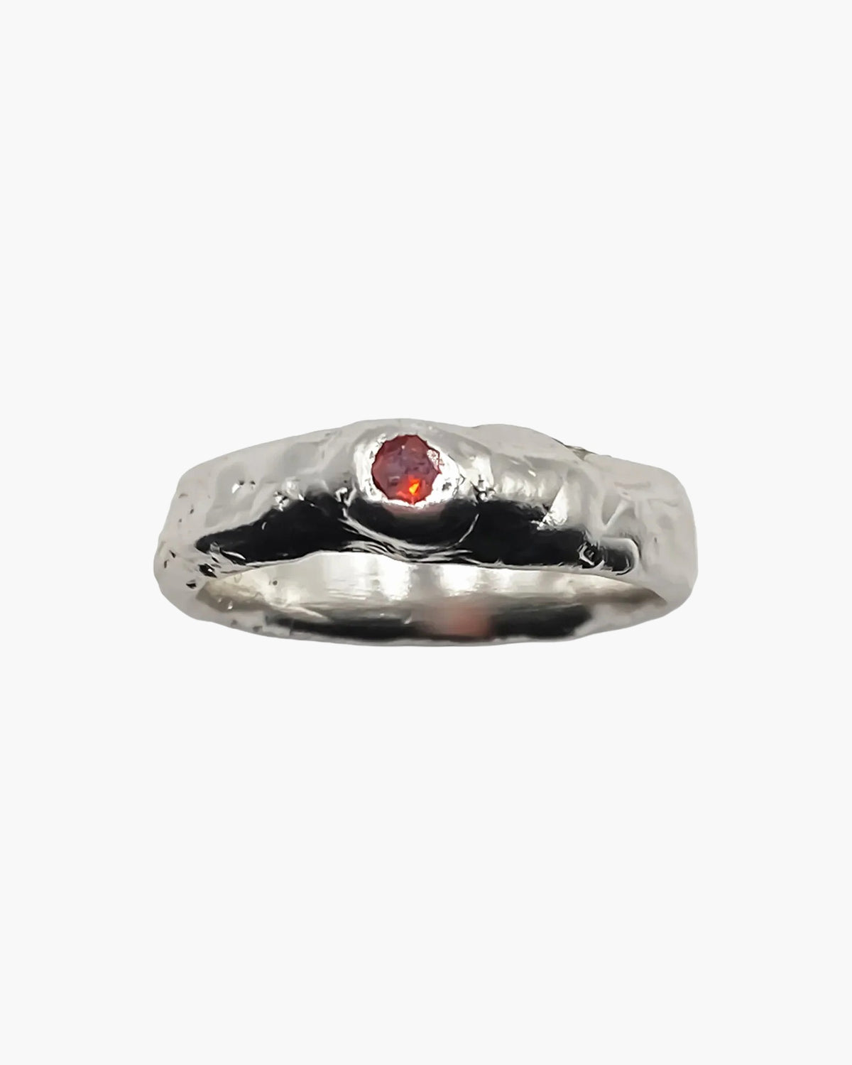 Sterling silver Obi Ring, side view